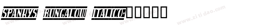 spankys bungalow italico字体转换